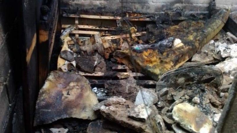 Incendio dejó a una familia en la calle