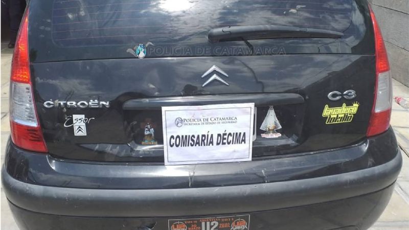 Secuestran un automóvil, cuchillas y dos terneros