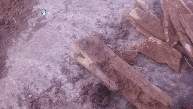 Encuentran restos óseos en Singuil
