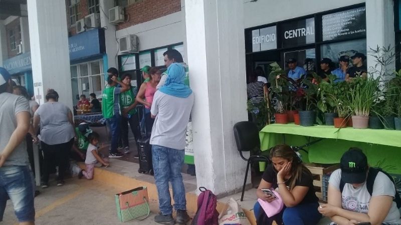 Protesta de municipales en Valle Viejo