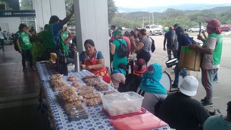 Protesta de municipales en Valle Viejo