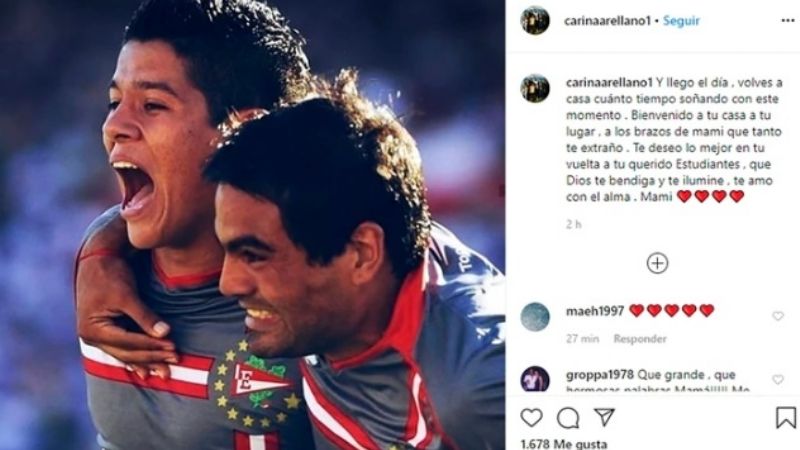 La mamá de Marcos Rojo anunció el regreso de su hijo a Estudiantes