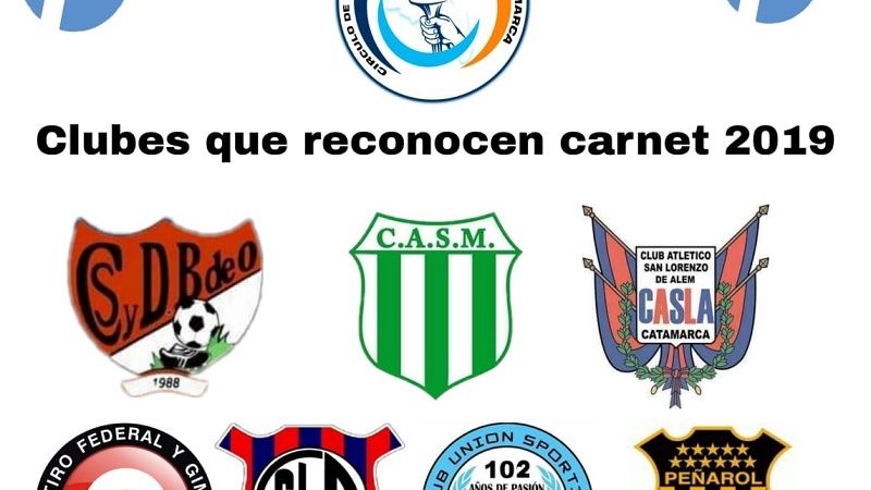 Para el Federal tienen validez los carnets 2019 del Círculo