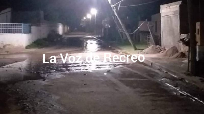 El viento y la lluvia arrasaron en Recreo