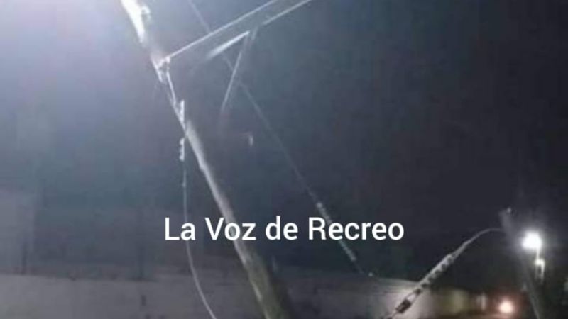 El viento y la lluvia arrasaron en Recreo