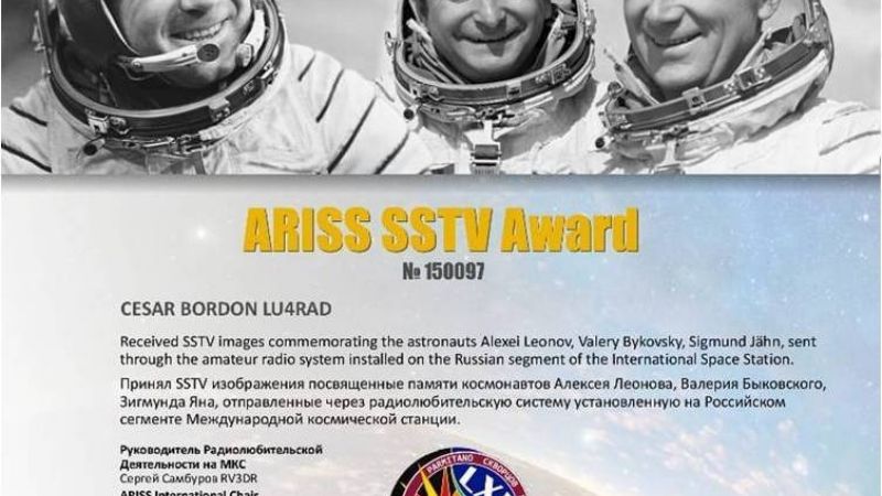 Radioaficionado tinogasteño recibió reconocimiento de la NASA