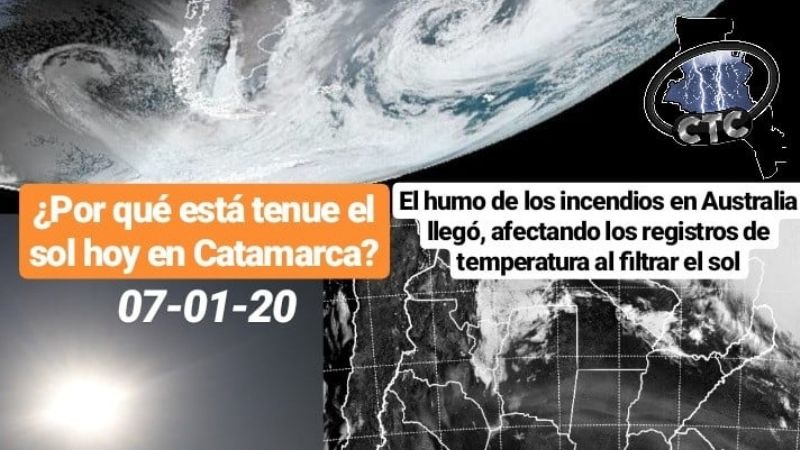 El humo de incendios en Australia llegó al cielo de Catamarca