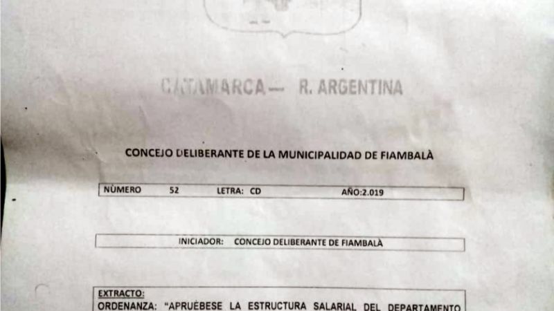 Polémica en Fiambalá por el incremento de sueldos a funcionarios