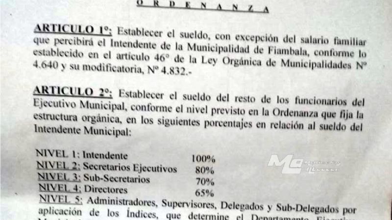 Polémica en Fiambalá por el incremento de sueldos a funcionarios