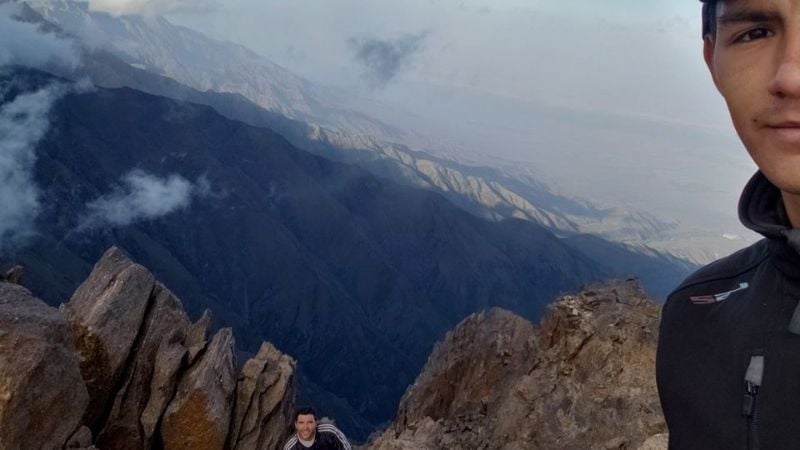 Cumbre de El Manchao, trepando desde Las Juntas