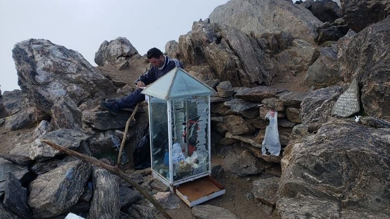 Cumbre de El Manchao, trepando desde Las Juntas