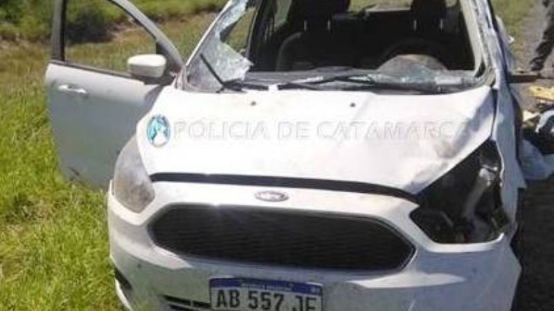 Violento vuelco en ruta 60