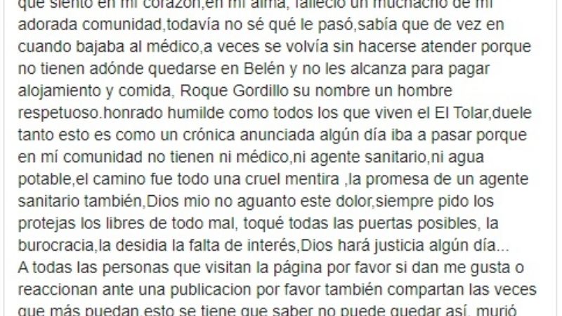 Indignación social por la muerte de un hombre de 35 años en El Tolar