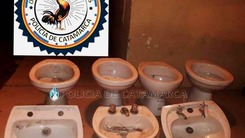 Recuperan más sanitarios robados en el Anfiteatro de Valle Viejo