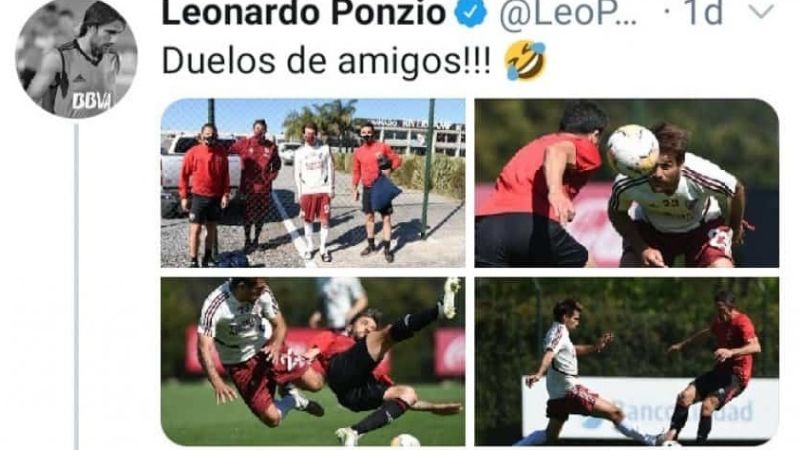 Scocco irónico con Ponzio: “Te quedaste sin freno?”