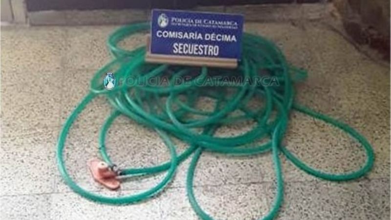 Detenido por el robo de una manguera