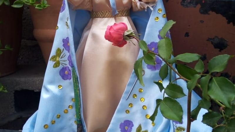 Caminata de la Virgen Santa Bárbara para pedir por lluvia