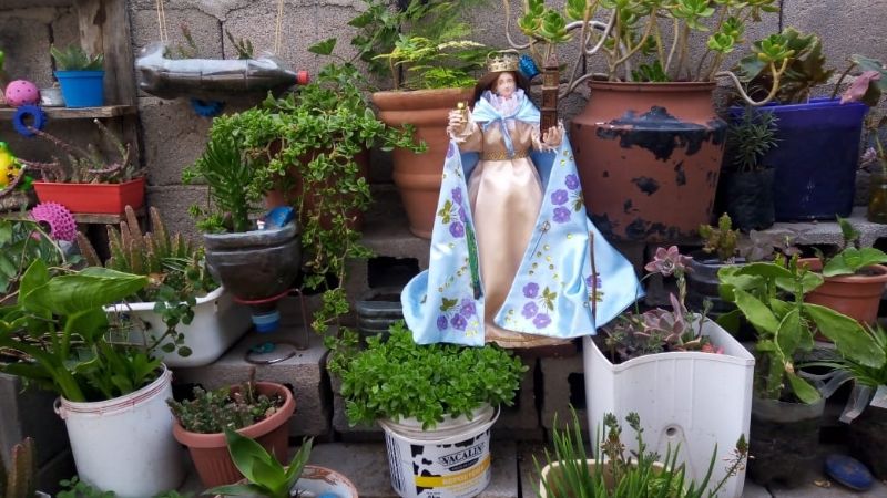 Caminata de la Virgen Santa Bárbara para pedir por lluvia