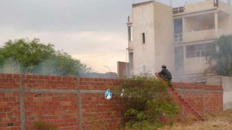 Sofocan incendio de pastizales