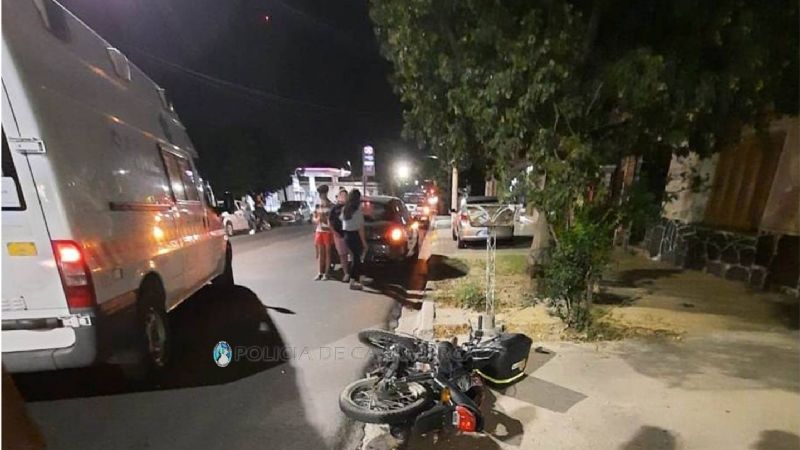 Choque de motos en cruce de Av. Güemes
