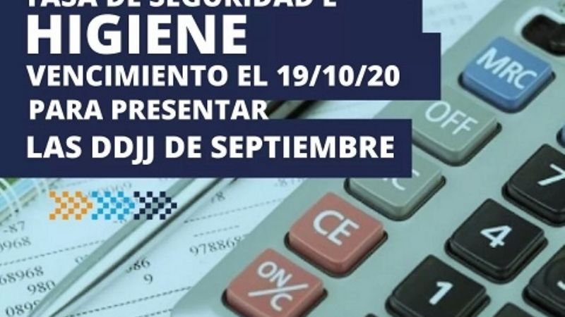 Vencimientos de la tasa de Seguridad e Higiene