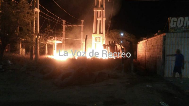 Fuego en la Estación de Rebaje de EC Sapem Recreo