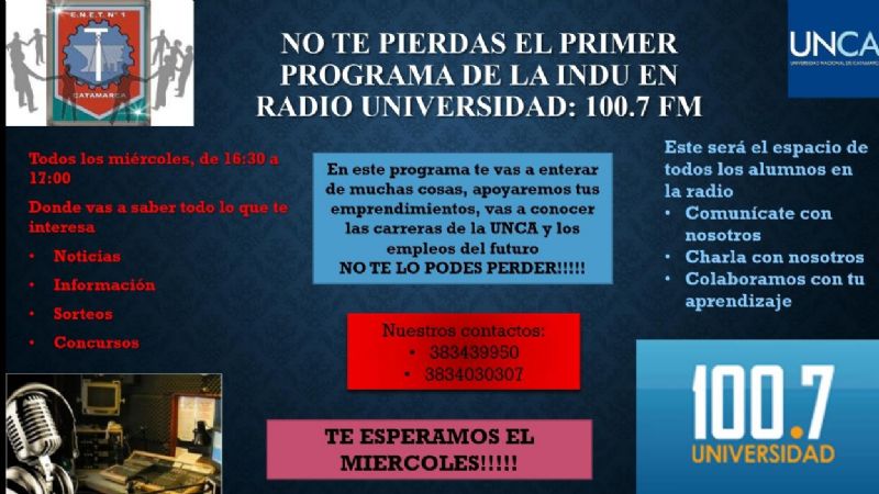 La ENET tiene su espacio en Radio Universidad