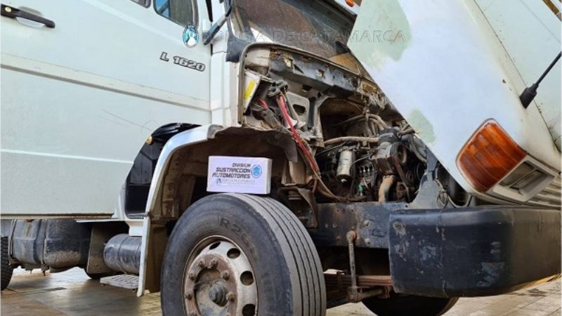 Llevó a verificar el camión y tenía el número de motor adulterado