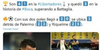 AHÍ NOMÁS de Palermo y Riquelme, como máximo artillero de Boca en la Libertadores.