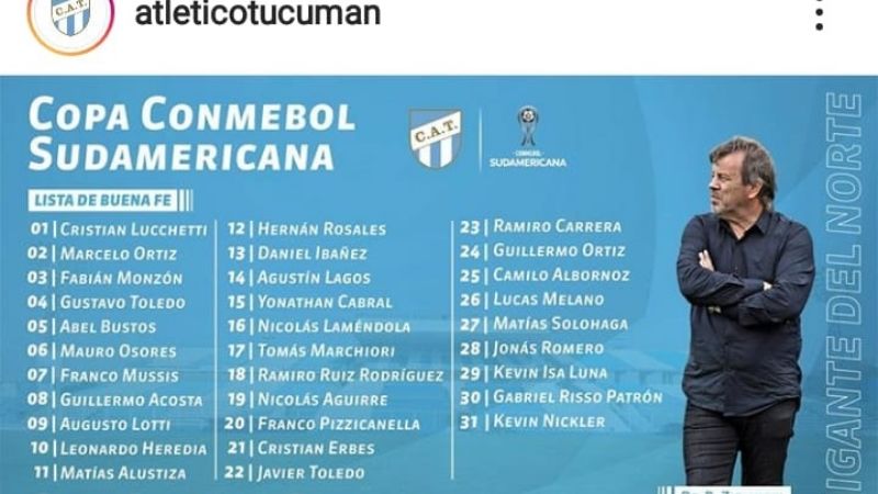 Solohaga en la lista de Zielinski, para la Sudamericana