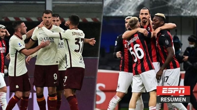 Milan empató con la Roma y “manda” en la Serie A de Italia