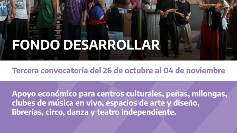 Tercera convocatoria del Fondo Desarrollar, para espacios culturales