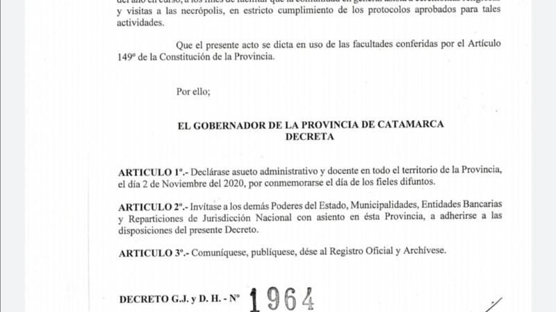 Asueto administrativo y docente el próximo lunes