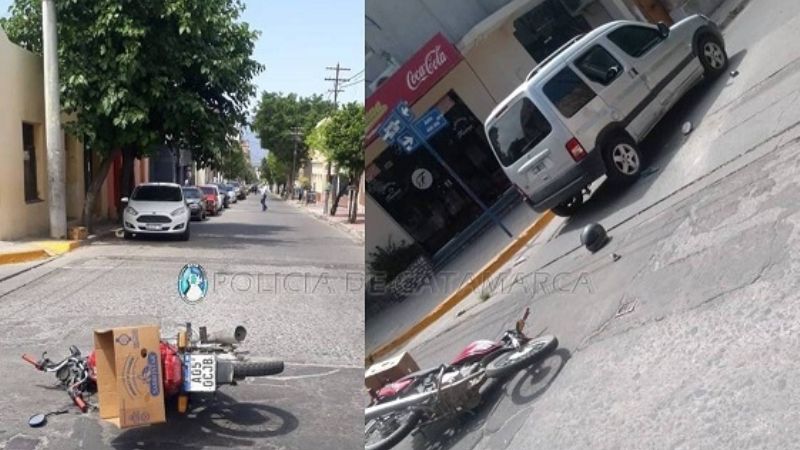 Motociclista lesionado en un siniestro vial