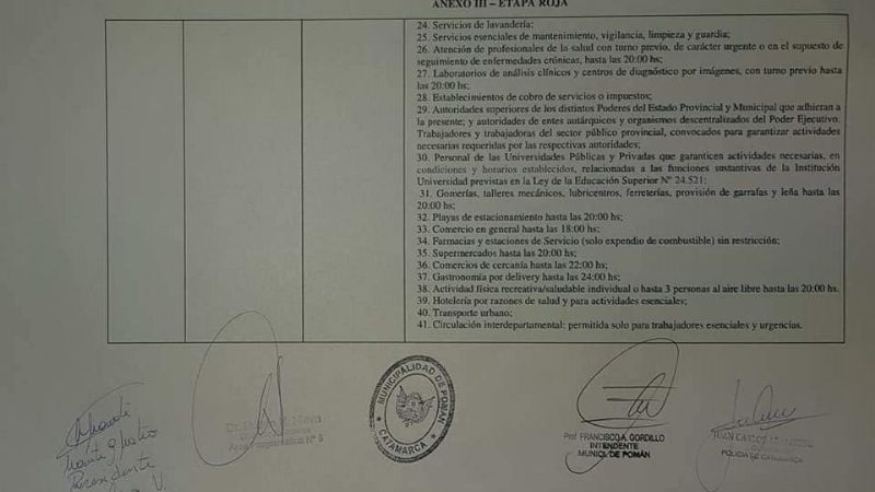 Tras confirmar el primer caso en Pomán, decretan Etapa Roja