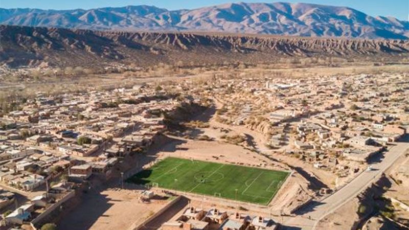 Jujuy tiene una de las canchas de fútbol más insólitas del planeta