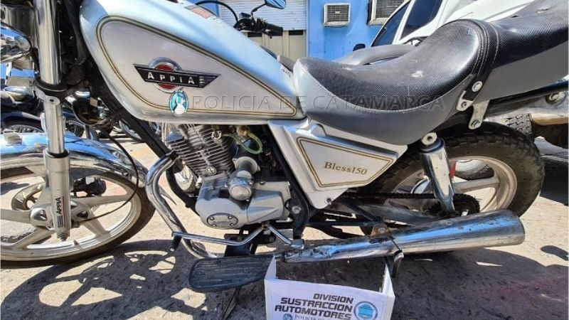 Moto tenía el número de chasis adulterado