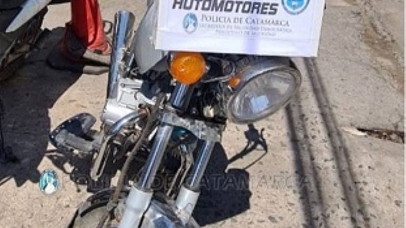 Moto tenía el número de chasis adulterado