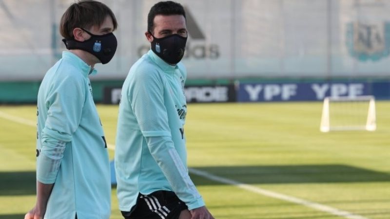 La Selección Argentina tuvo su primera práctica en Ezeiza