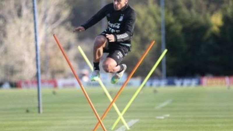 La Selección Argentina tuvo su primera práctica en Ezeiza