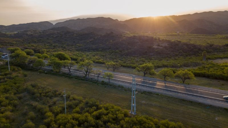 Jalil habilitó la repavimentación de ruta 41 y nueva iluminación LED