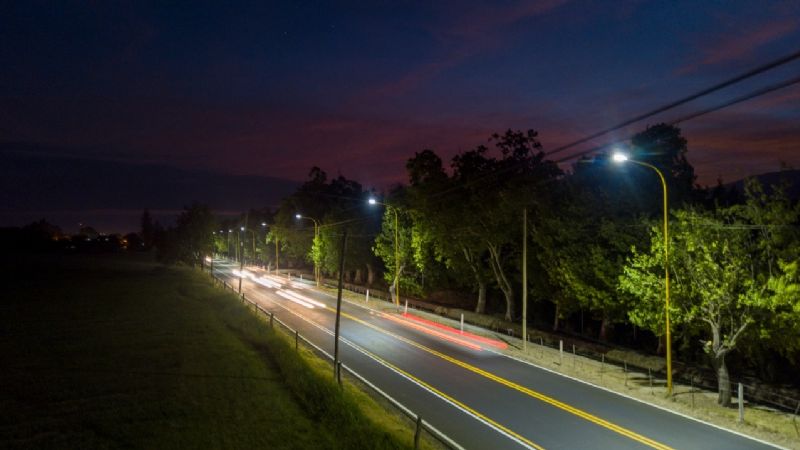 Jalil habilitó la repavimentación de ruta 41 y nueva iluminación LED
