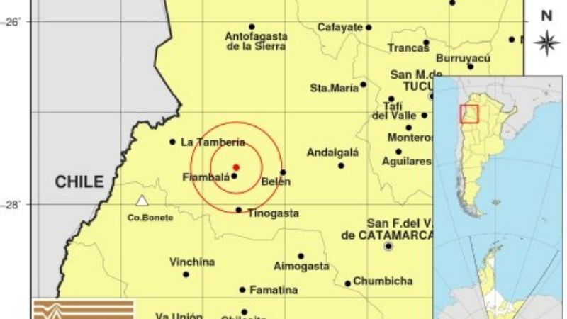 Madrugada con temblor en Fiambalá