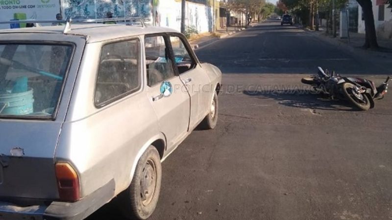 El SAME asistió a motociclista lesionada