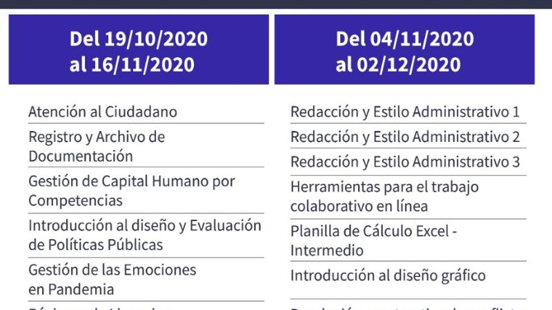 Nuevos cursos virtuales para empleados públicos