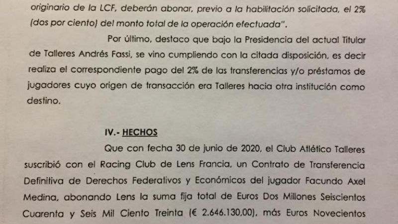 La Liga Cordobesa demandó civil y penalmente a Talleres