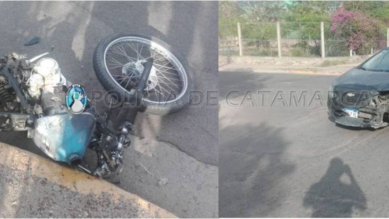 Menor en moto herido tras protagonizar un choque