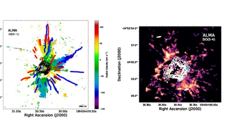 Detectan una explosión producida por al menos dos estrellas masivas en formación