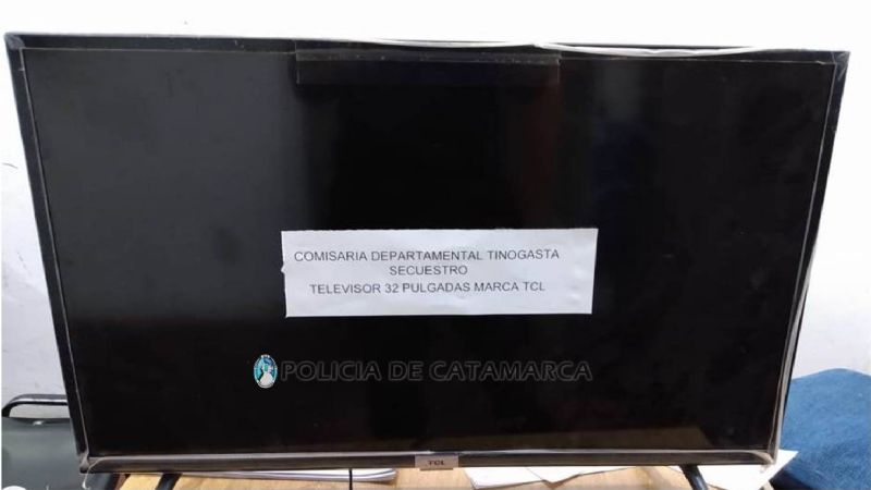 Recuperan un televisor robado en Tinogasta