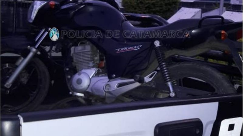 Secuestran una moto robada el año pasado